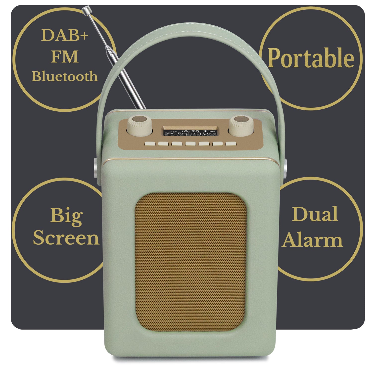 Lemega Class Classic Portable DAB Radio with Bluetooth