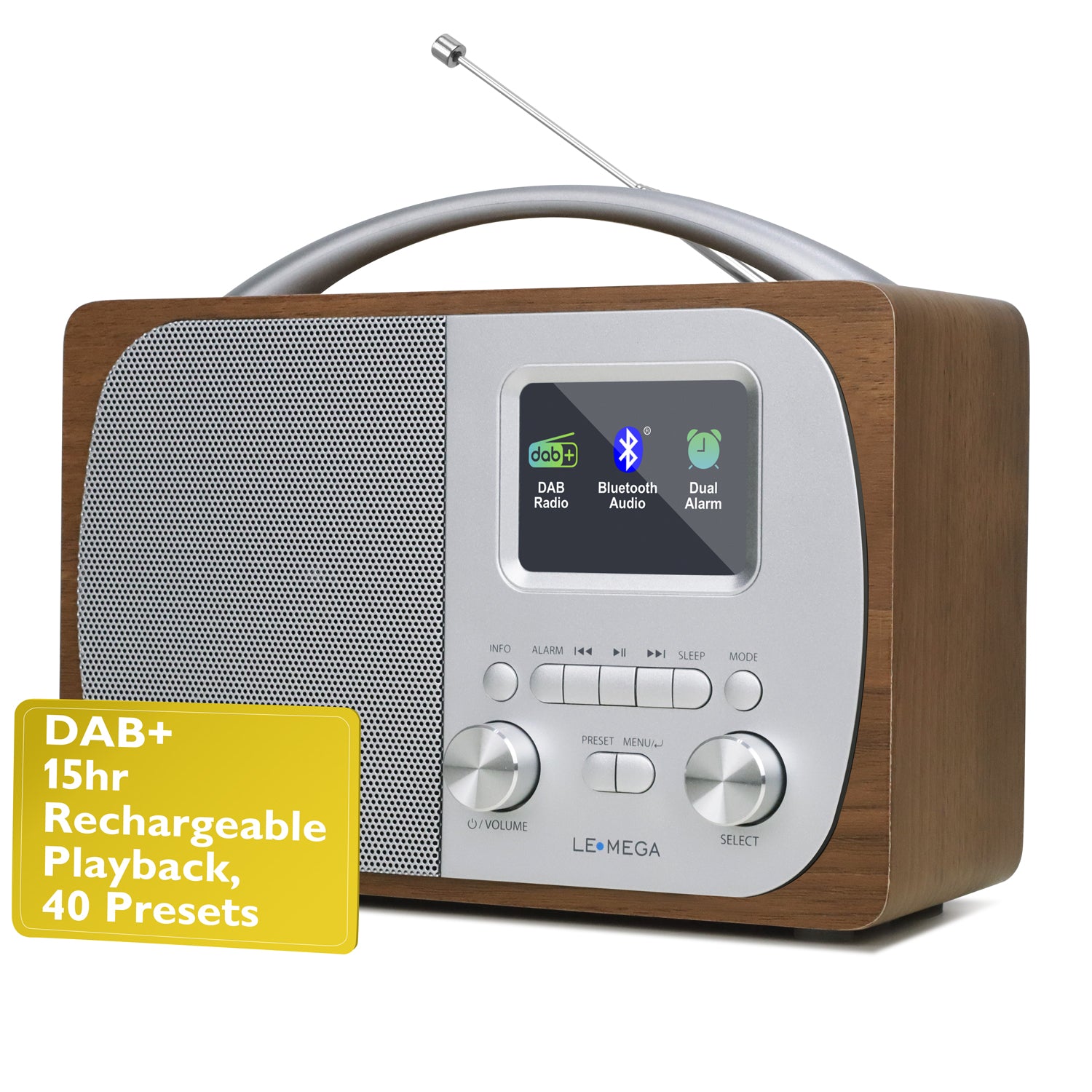 Lemega DR5 Portable DAB Radio with Bluetooth