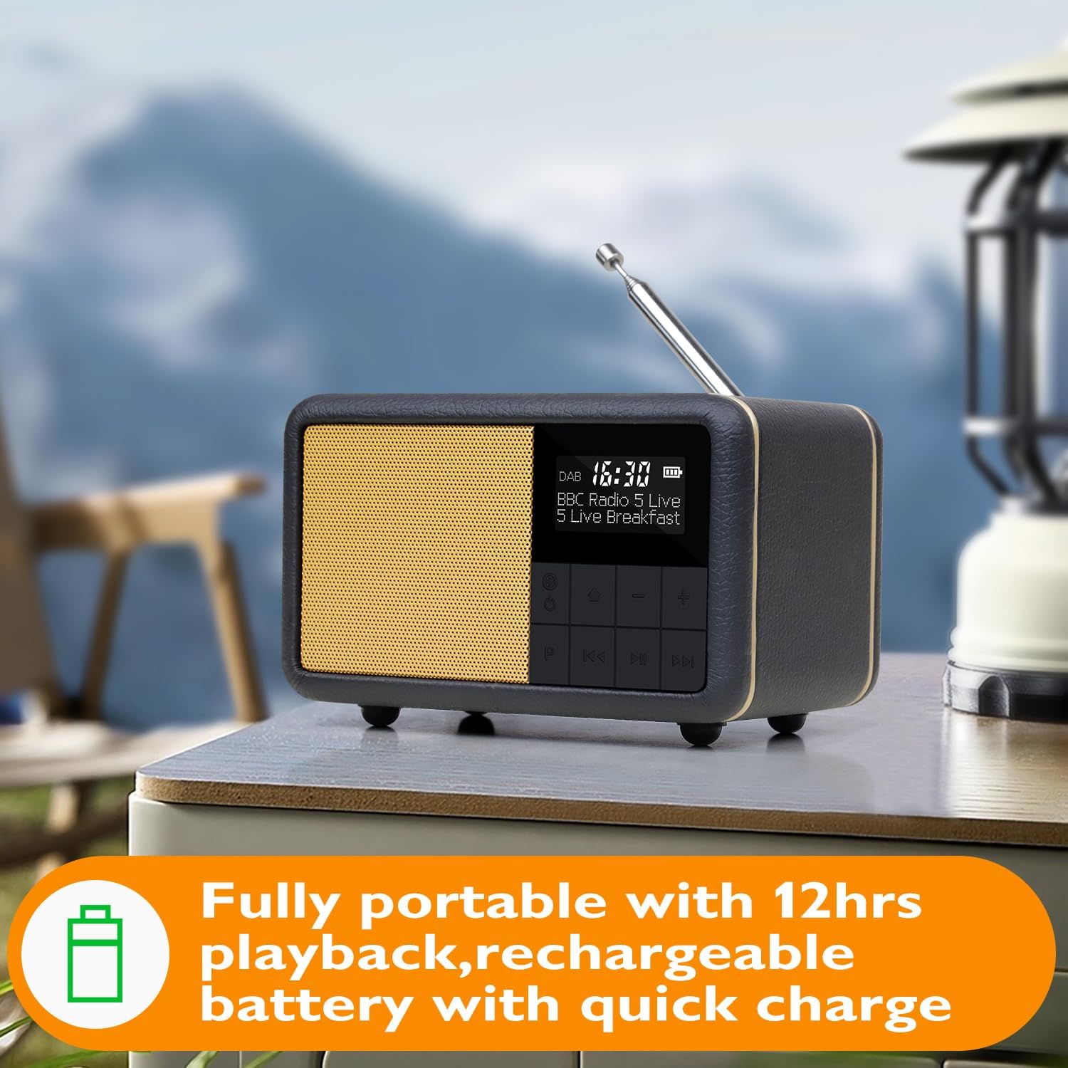 Lemega Class Compact Portable DAB Radio with Bluetooth