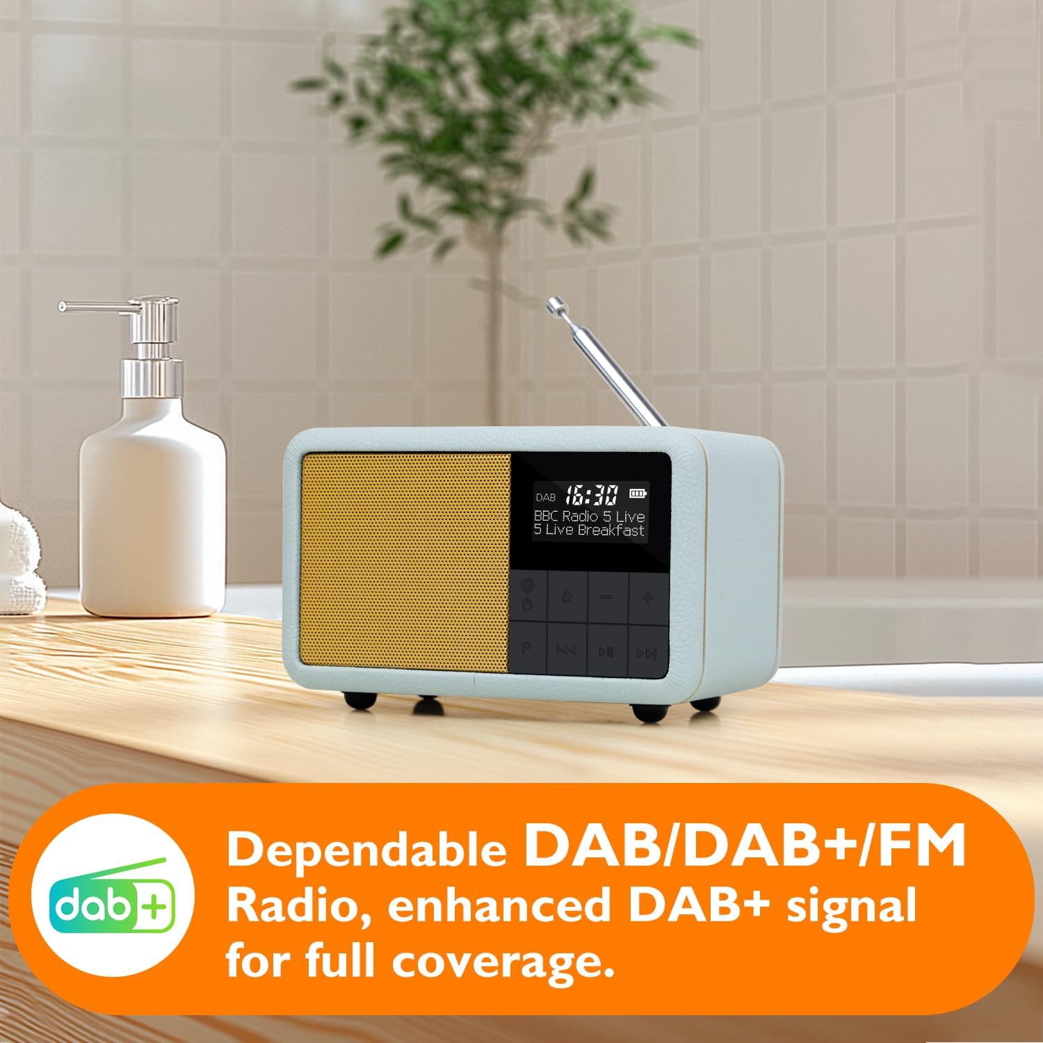 Lemega Class Compact Portable DAB Radio with Bluetooth
