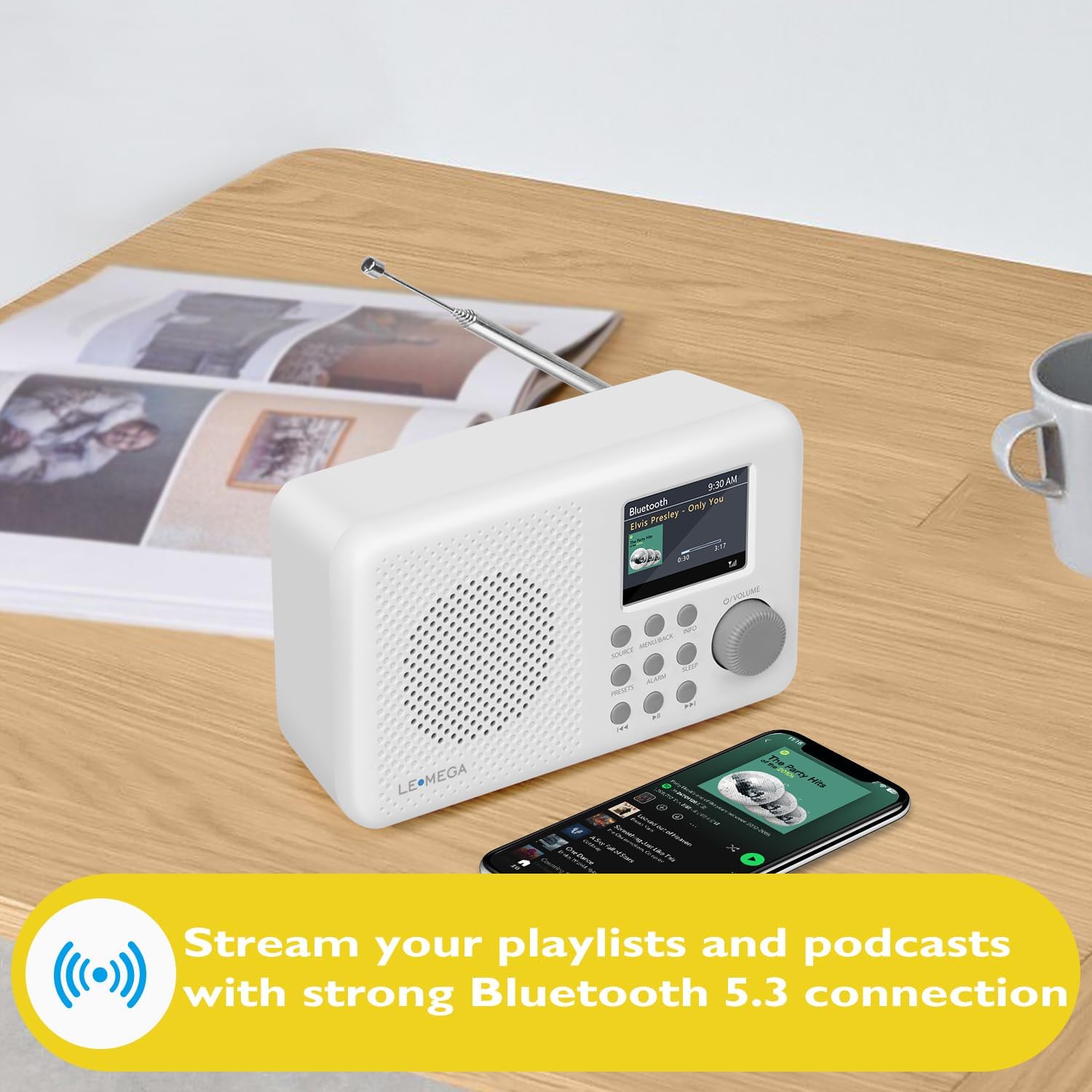 Lemega DR3P Colour Display DAB Radio with Bluetooth
