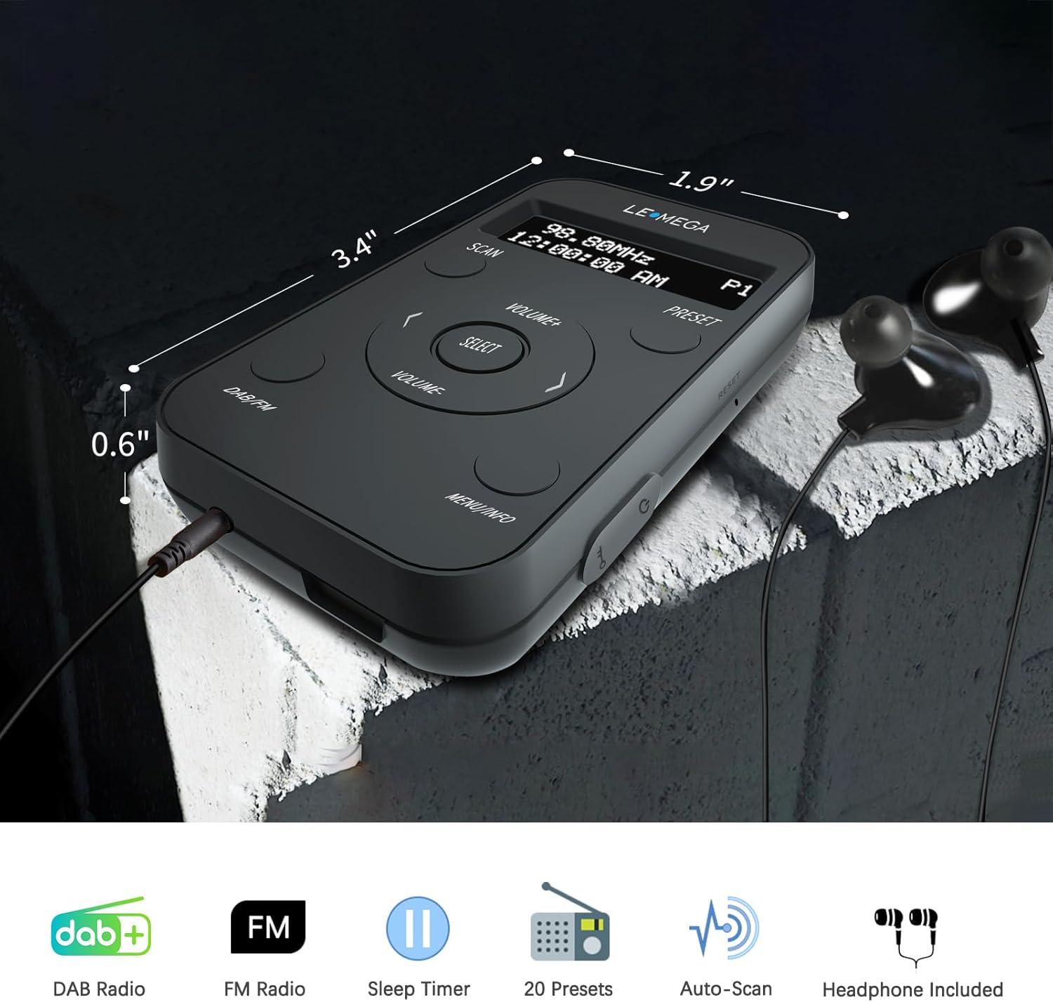 Lemega PR1L Pocket DAB Radio