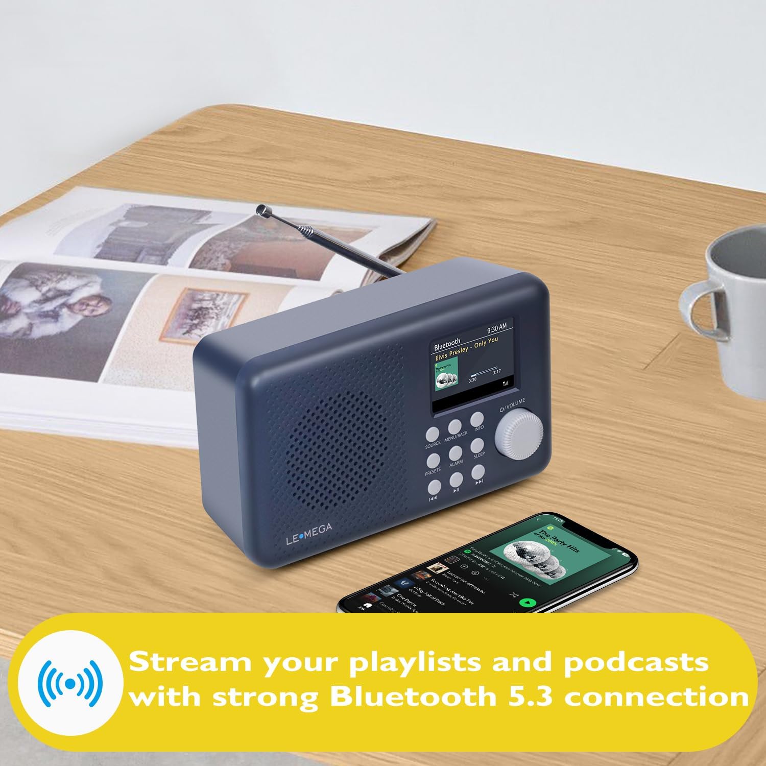 Lemega DR3P Colour Display DAB Radio with Bluetooth