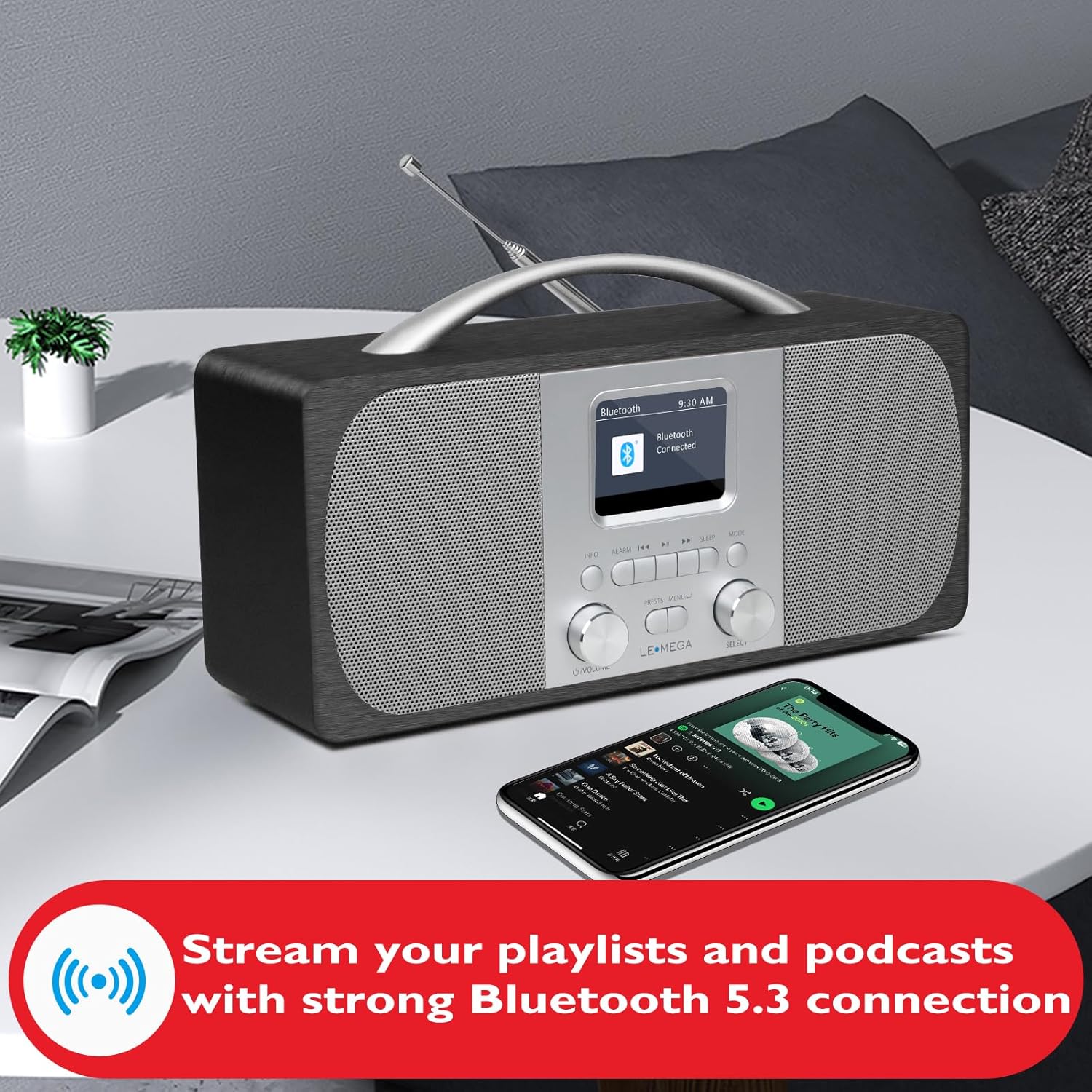 Lemega DR6 Stereo DAB Radio with Bluetooth