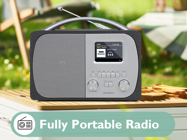 Lemega DR5 Portable DAB Radio with Bluetooth