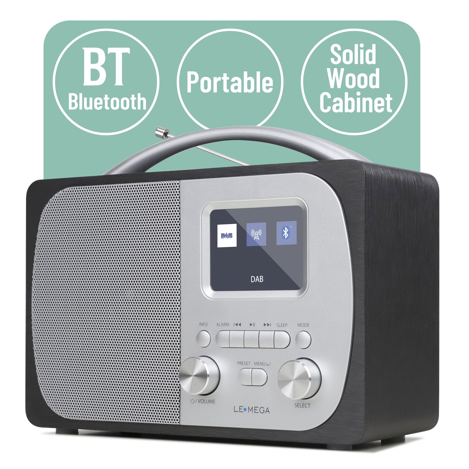 Lemega DR5 Portable DAB Radio with Bluetooth