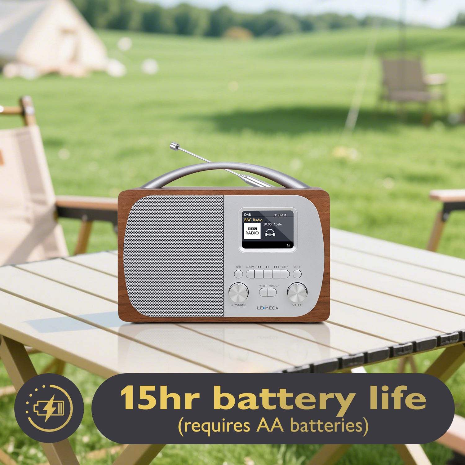 Lemega DR5 Portable DAB Radio with Bluetooth