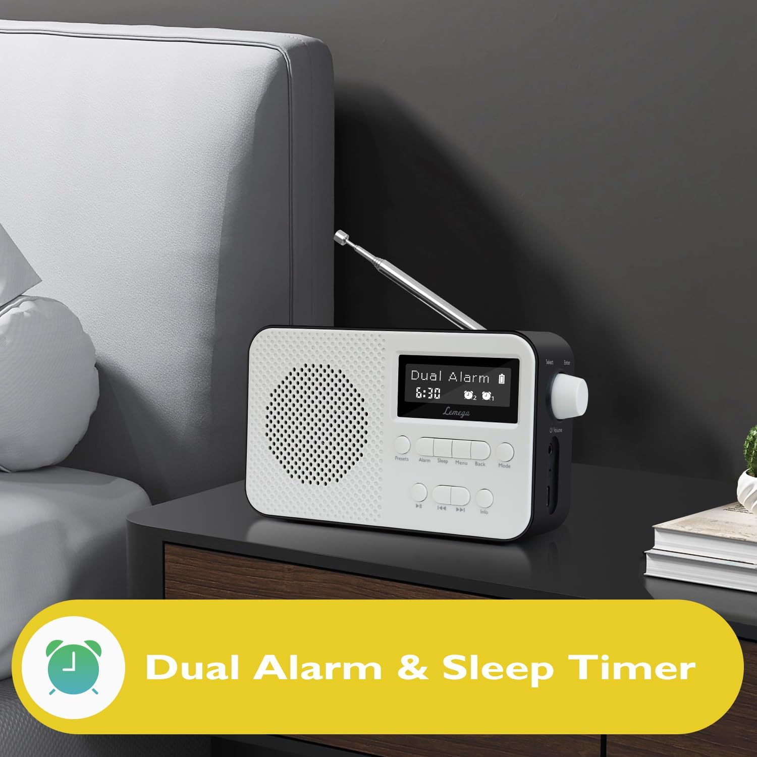 Lemega PR2‑Max Portable DAB Radio with Bluetooth 5.3