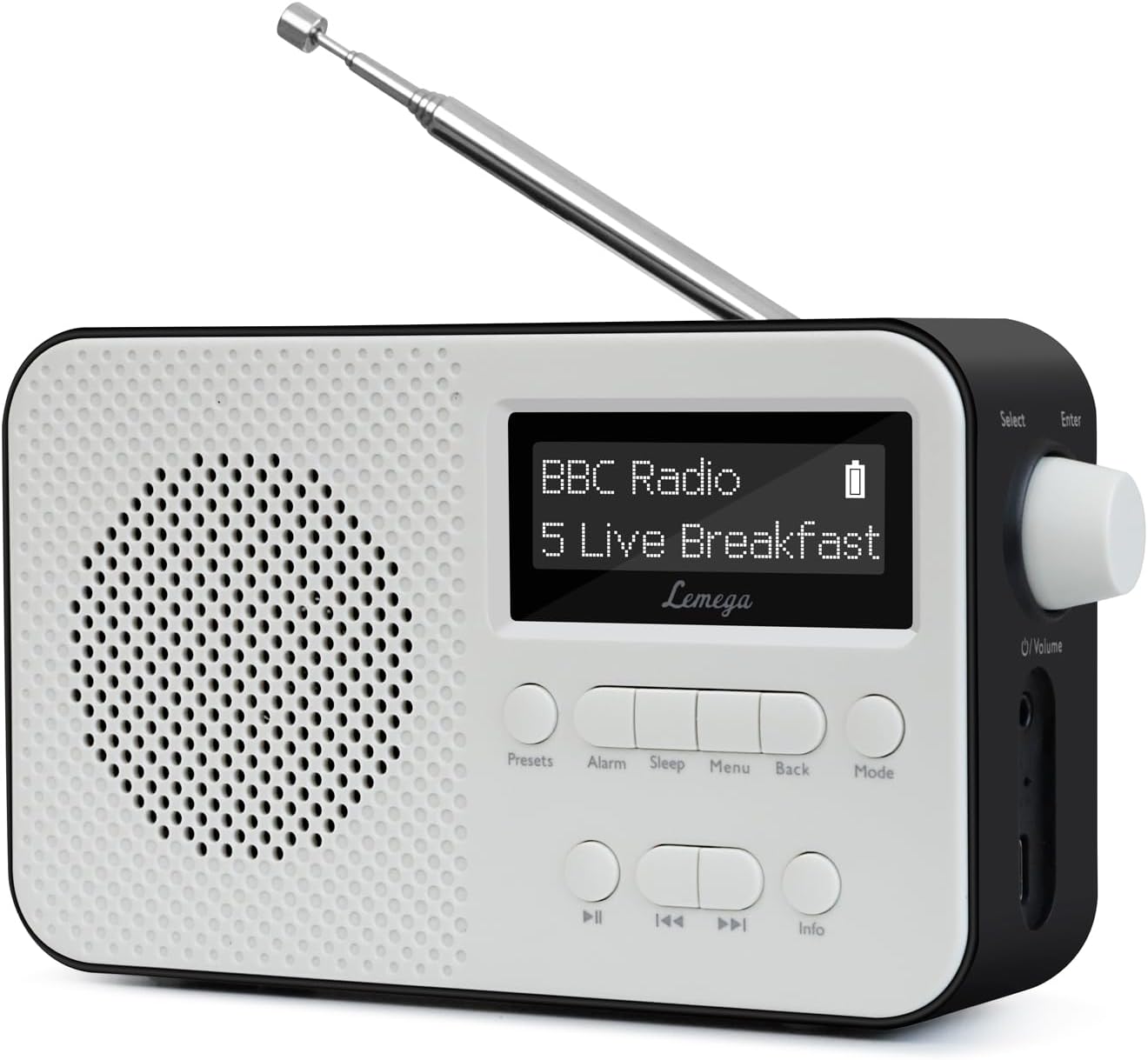 Lemega PR2‑Max Portable DAB Radio with Bluetooth 5.3