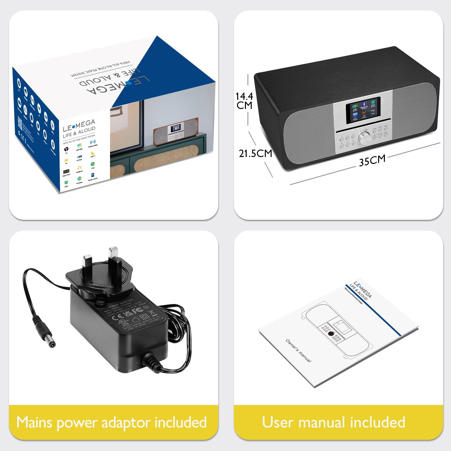 Lemega MSY6 CD Stereo System with DAB+ & Bluetooth