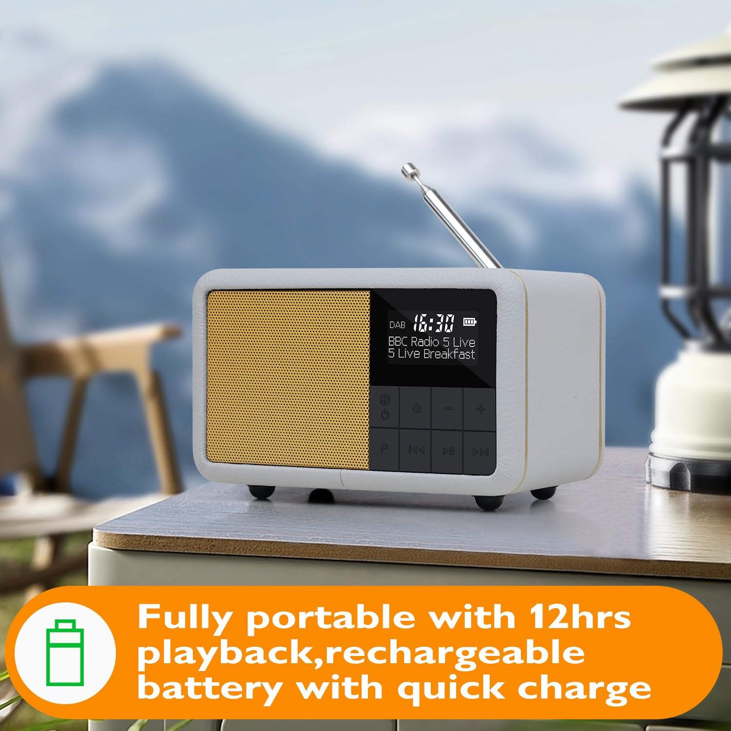 Lemega Class Compact Portable DAB Radio with Bluetooth