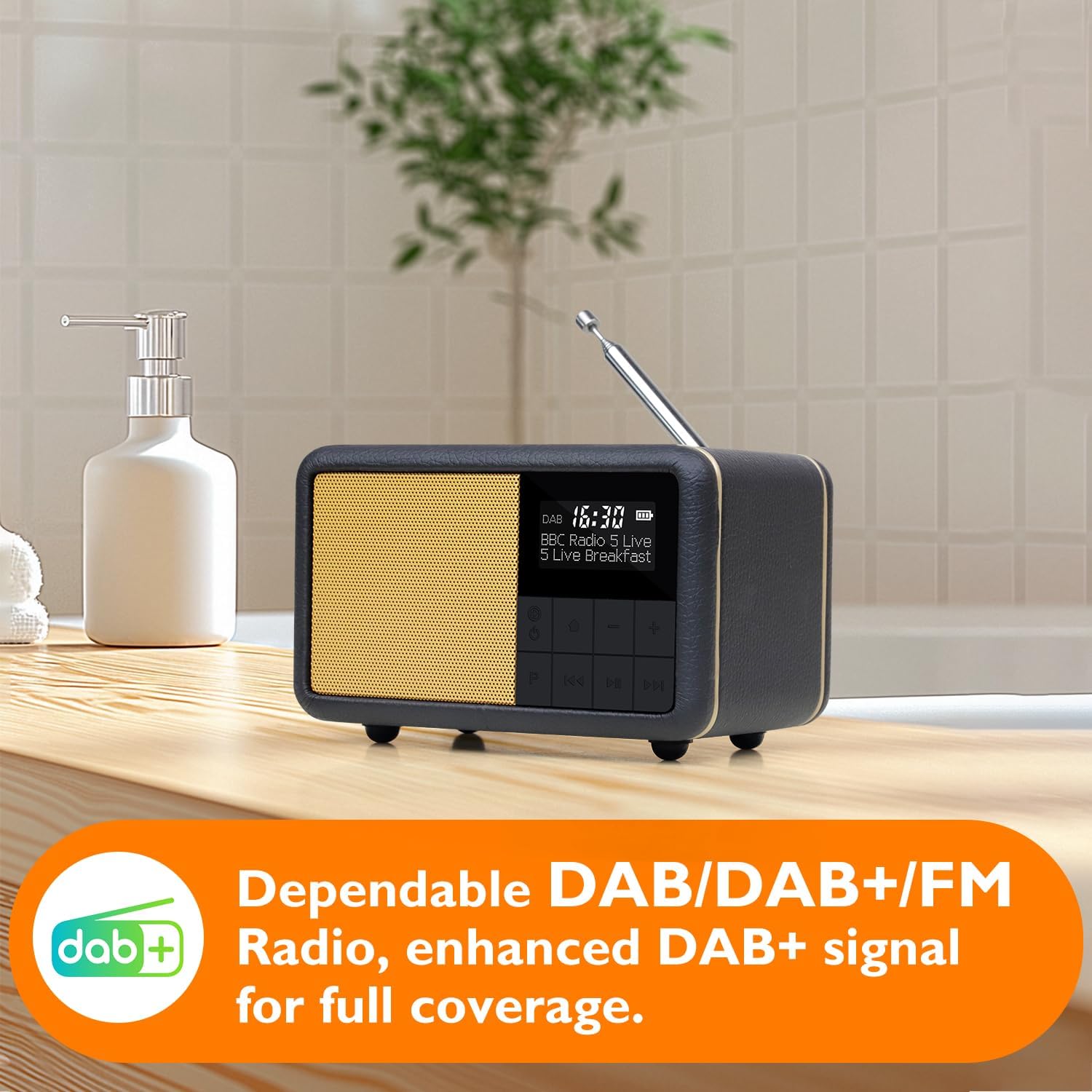 Lemega Class Compact Portable DAB Radio with Bluetooth